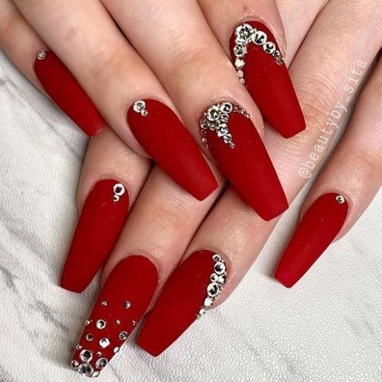 3D Floral Bridal Nail Art with Crystals